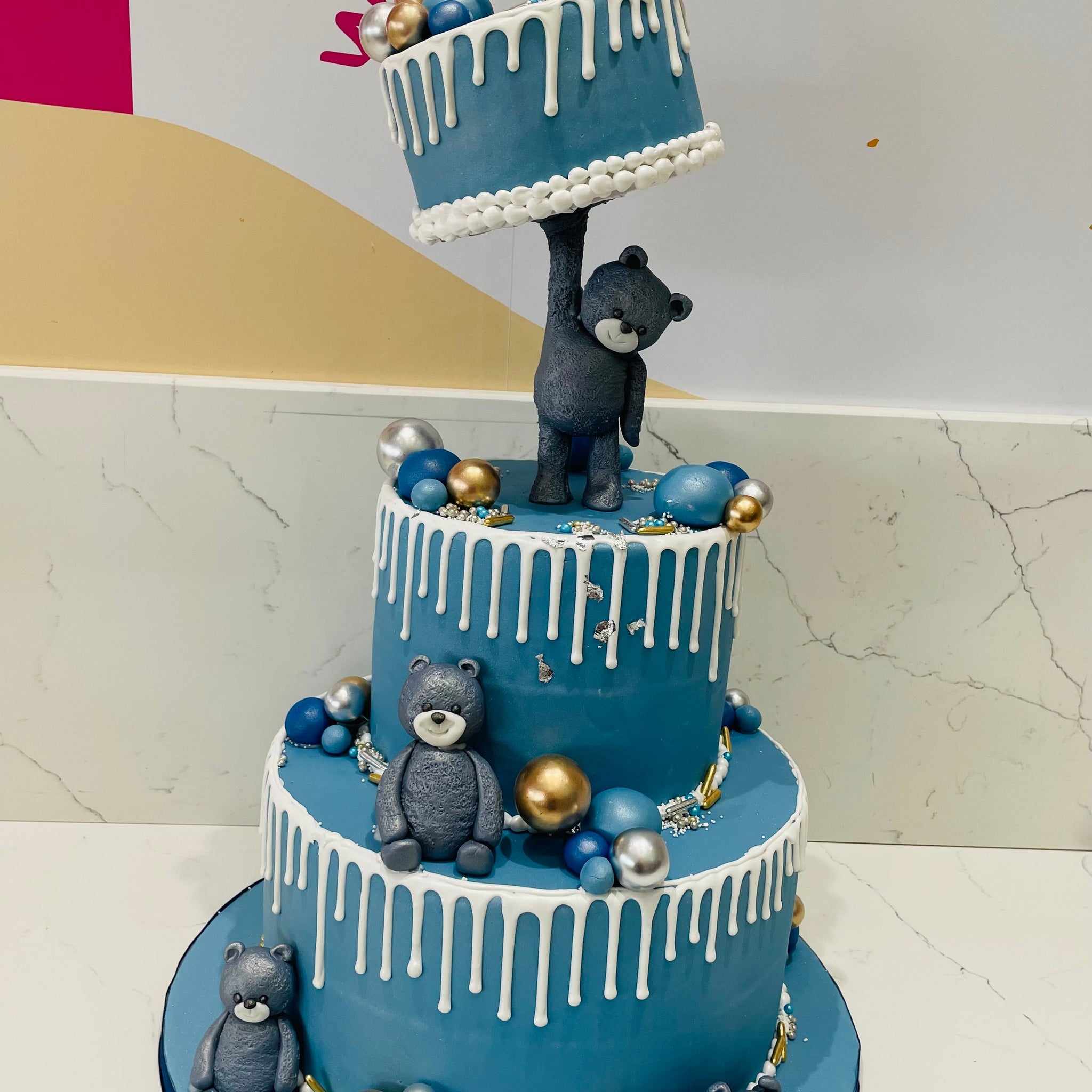 SUPER TEDDY TIERED CAKE