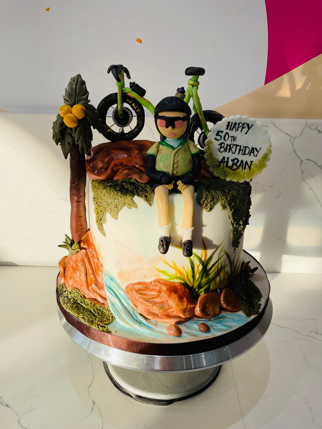 BIKING ADVENTURE FONDANT CAKE