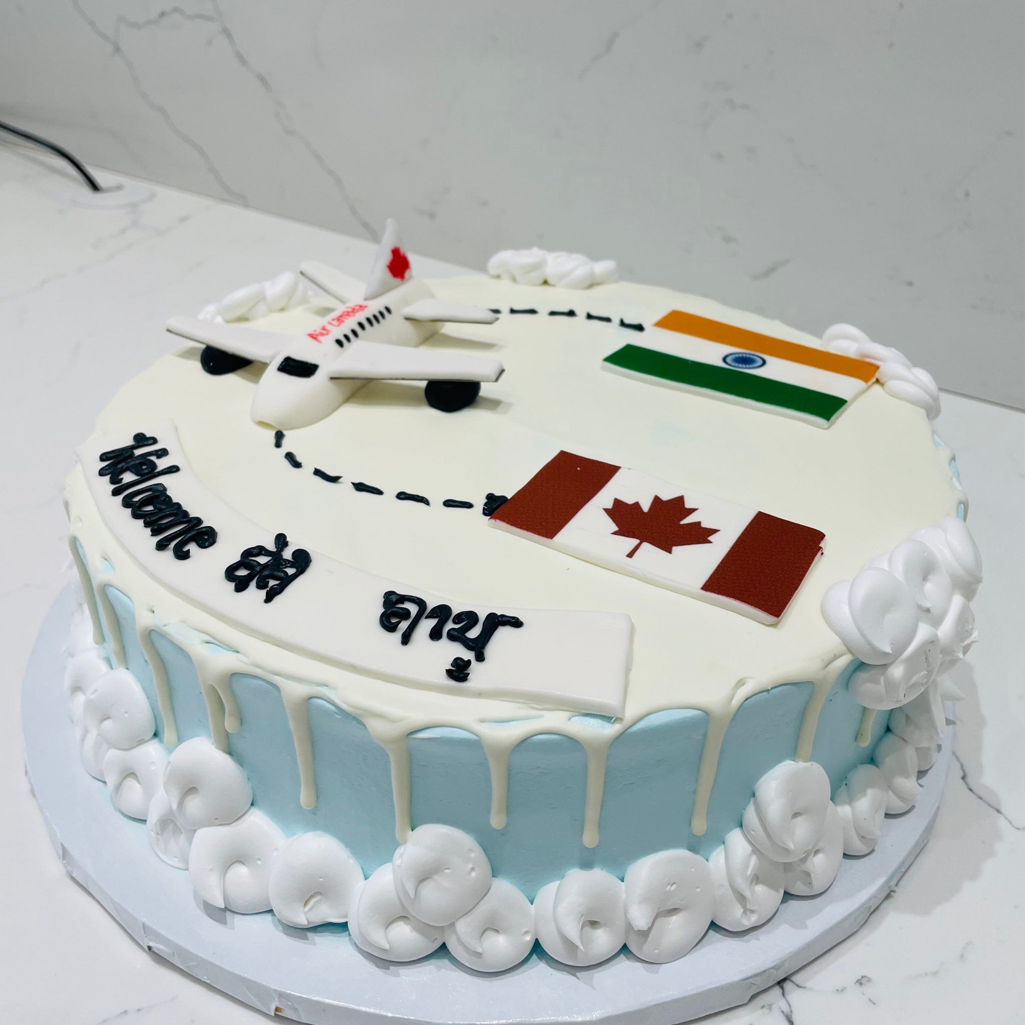 BLUE INDIA TO CANADA CREAM CAKE