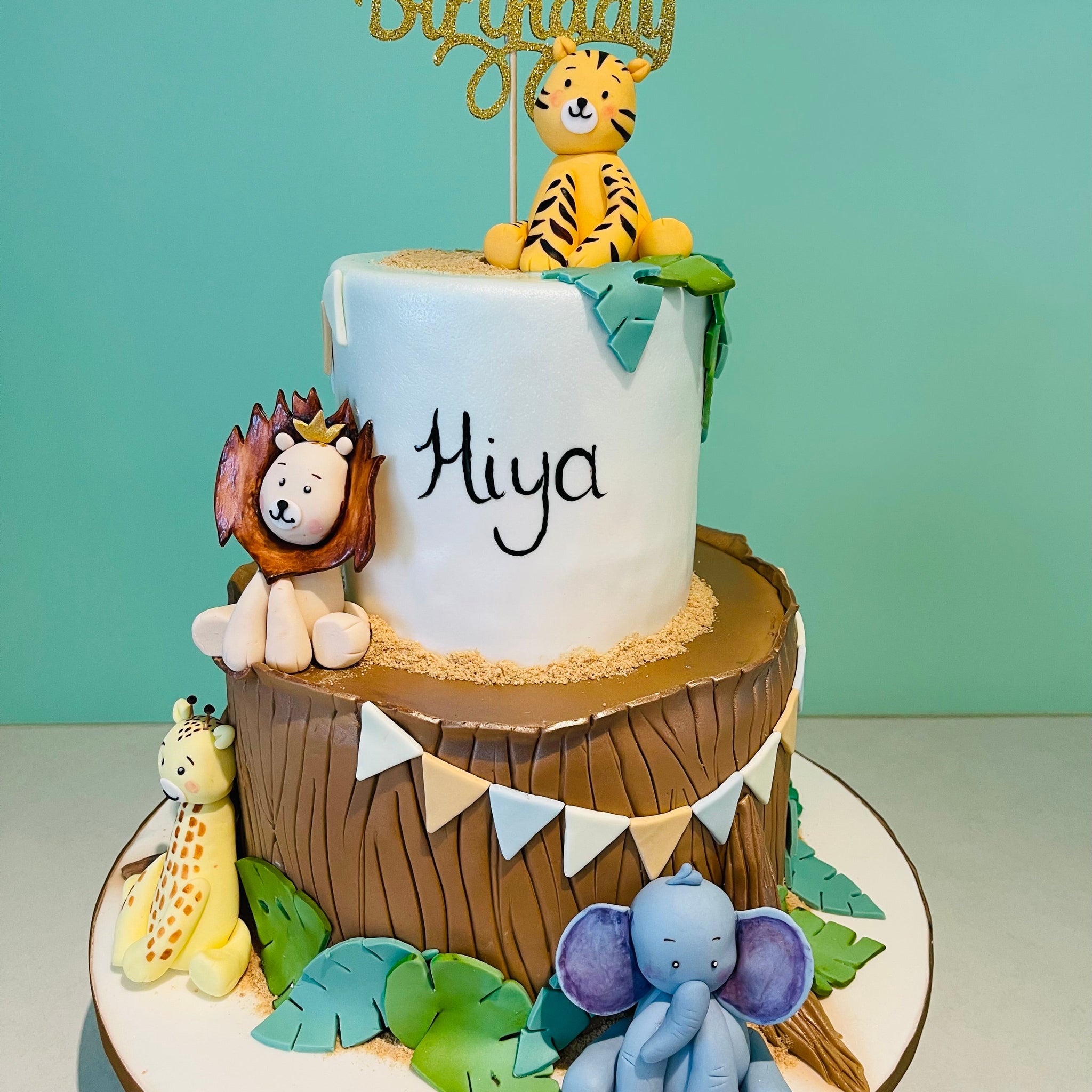 HIYA JUNGLE ANIMALS BIRTHDAY CAKE