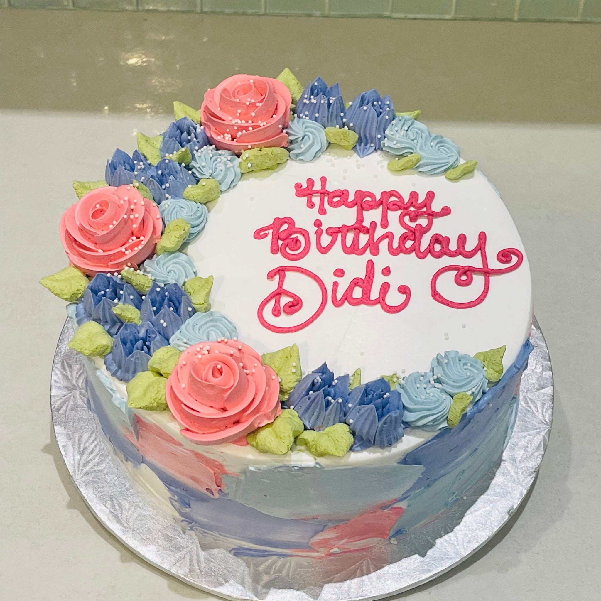 MYLIE FLORAL BIRTHDAY CAKE