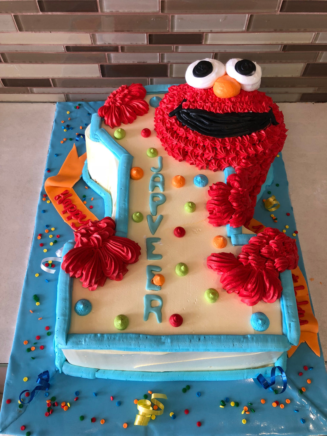 Elmo 1st Birthday Cake