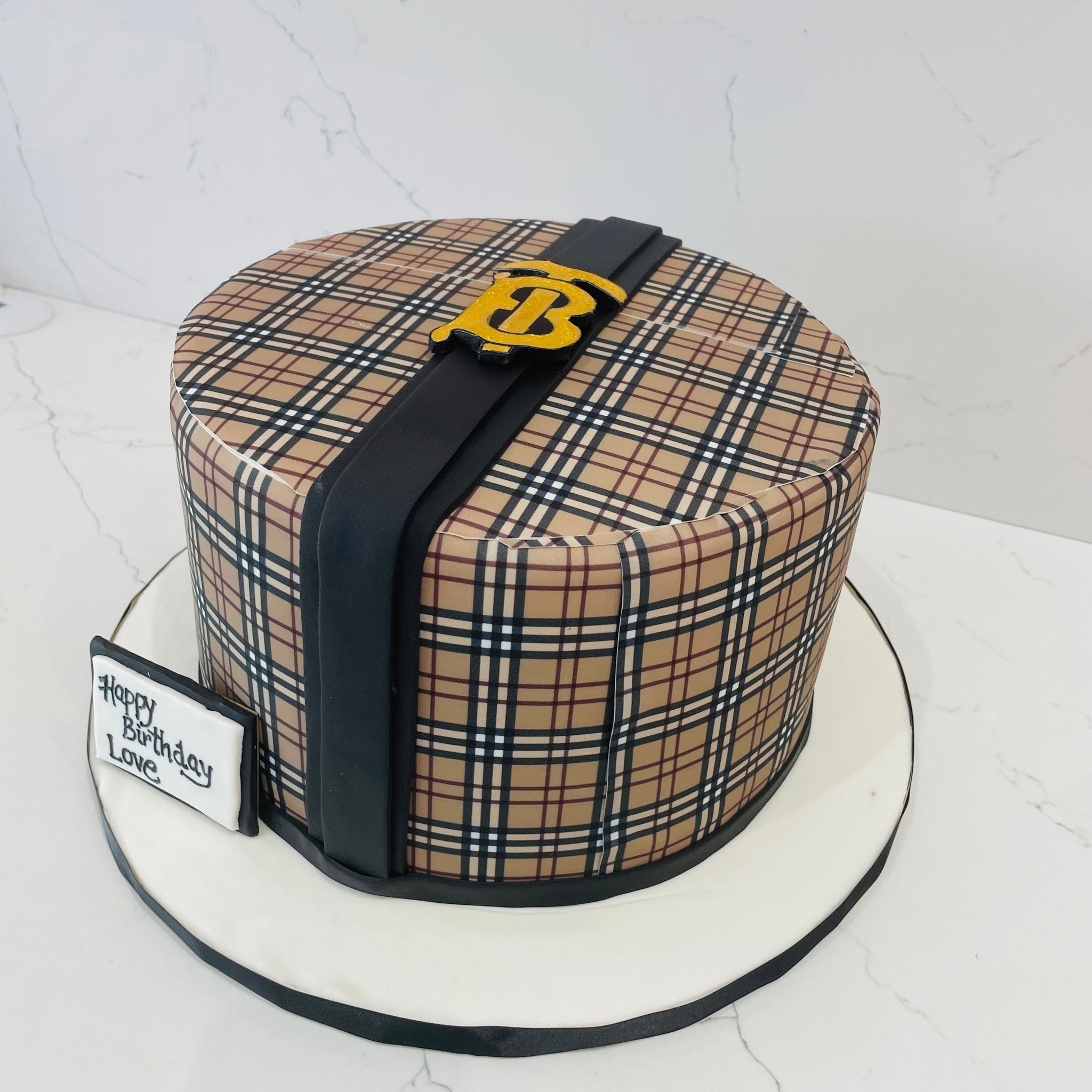 Burberry Fondant Cake
