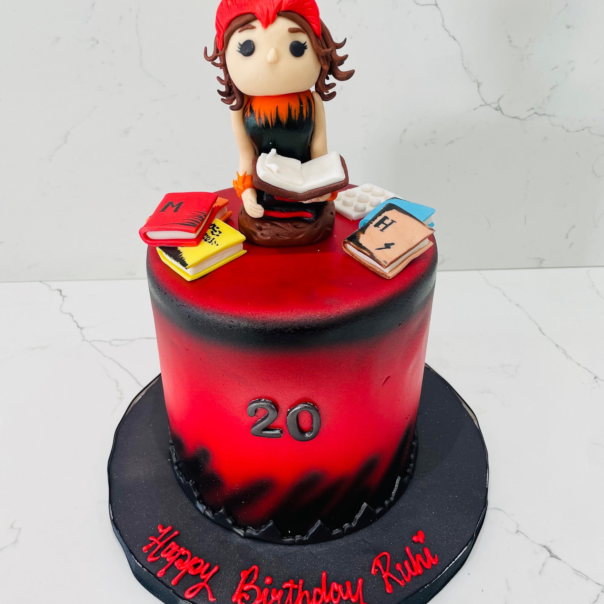 SCARLET WITCH FONDANT CAKE