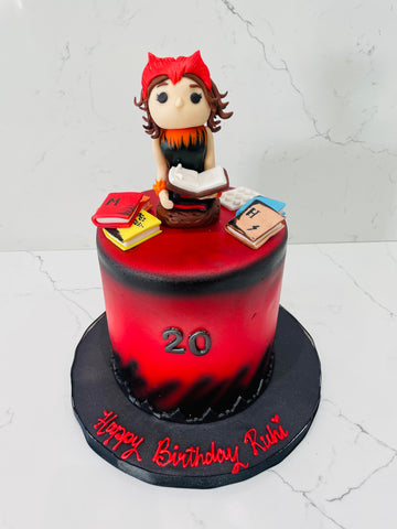 SCARLET WITCH FONDANT CAKE