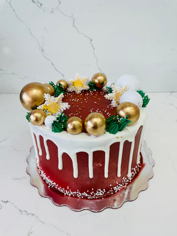 SNOW FLAKES CHRISTMAS  CAKE