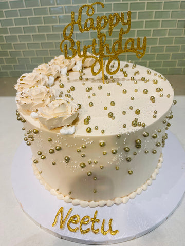 NEETU IVORY GOLD BIRTHDAY CAKE