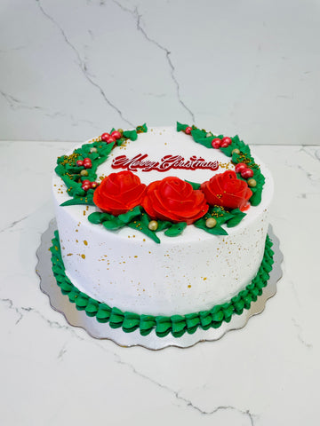 CHRISTMAS FLOWER CAKE