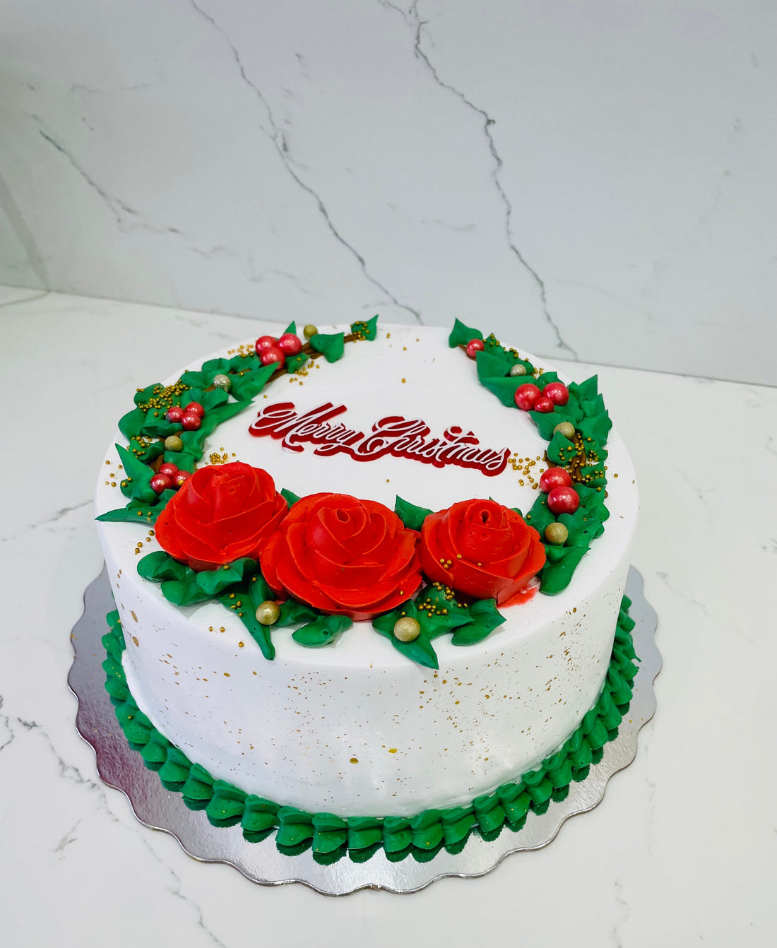 CHRISTMAS FLOWER CAKE