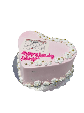 PINK HEART CALENDER CAKE