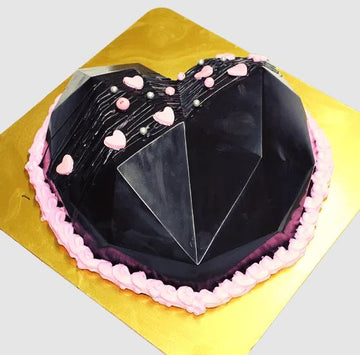 Imperial Black Pink Pinata Cake