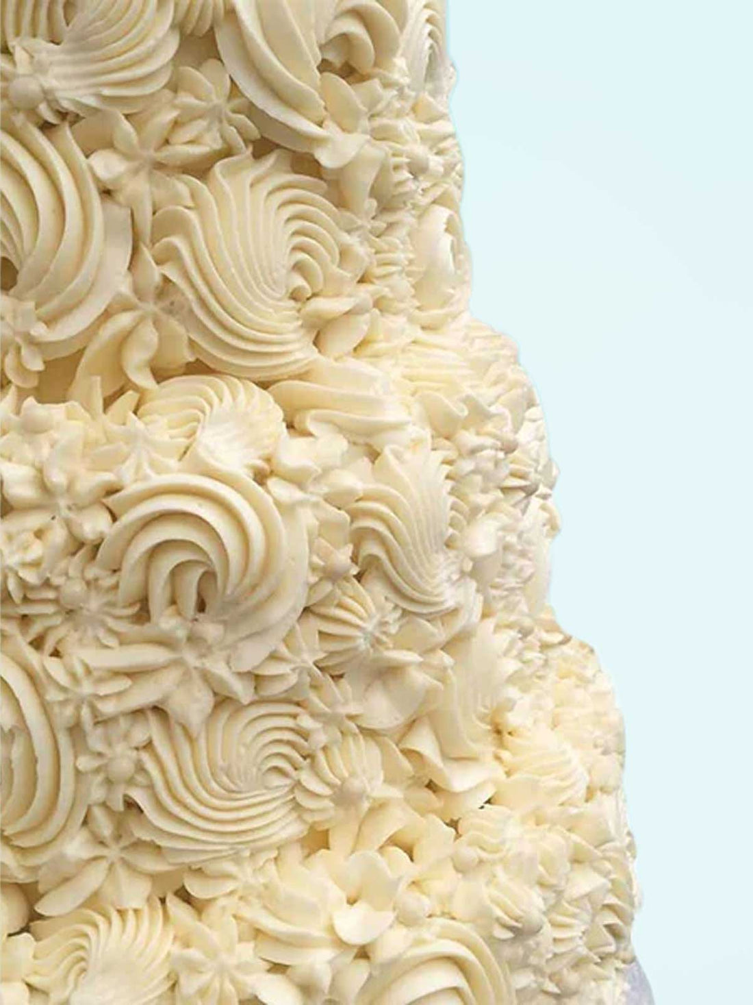 Ivory Flourish Wedding Cake