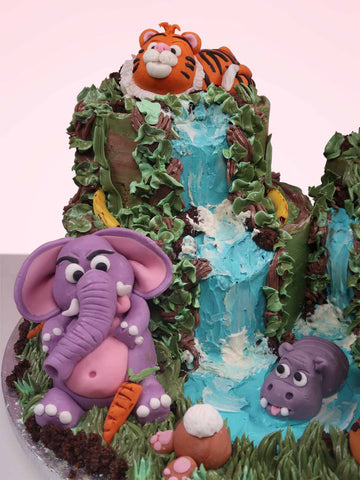 Jungle Animal Cakescape Cake