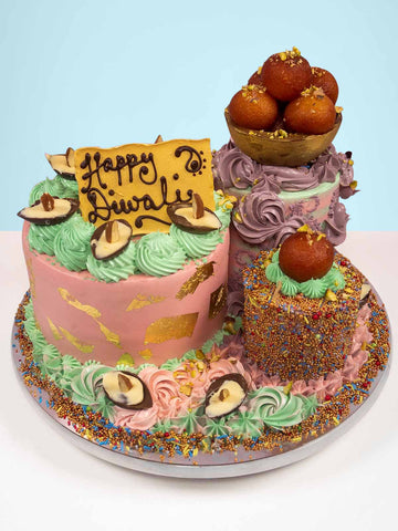 Diwali Gulab Jamun Cakescape Cake