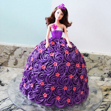 Purple Doll Theme Cake