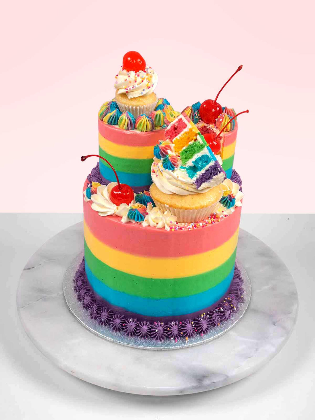 Mega Meta Rainbow Cake