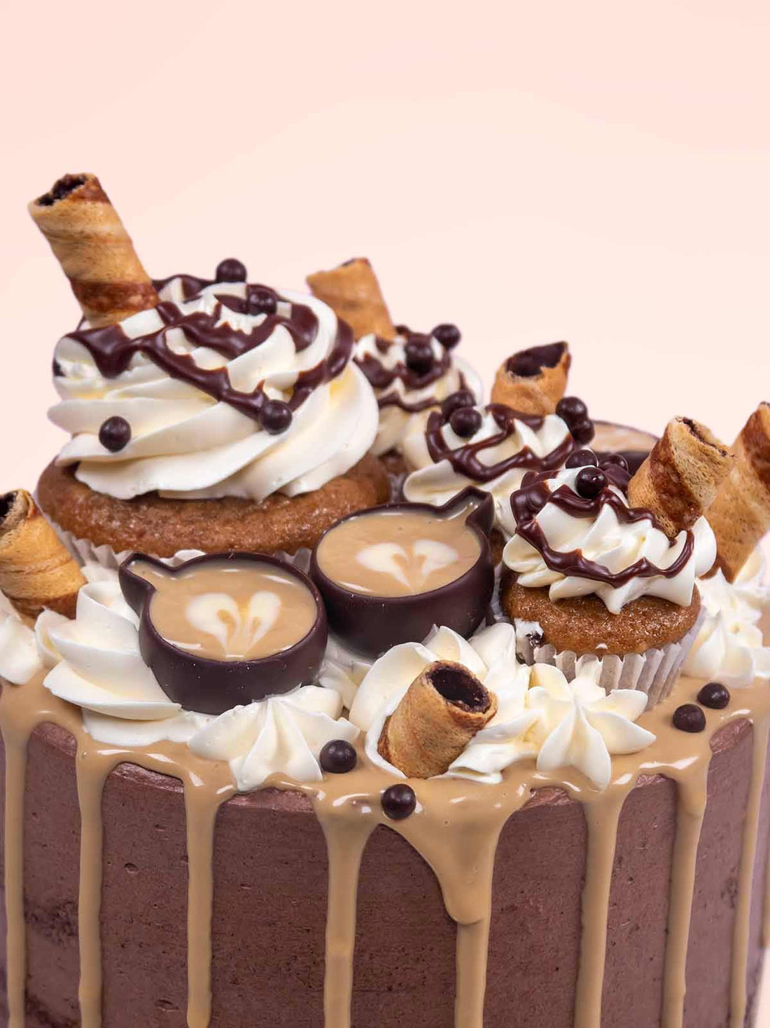 Mocha Frappe Cupcake Cake