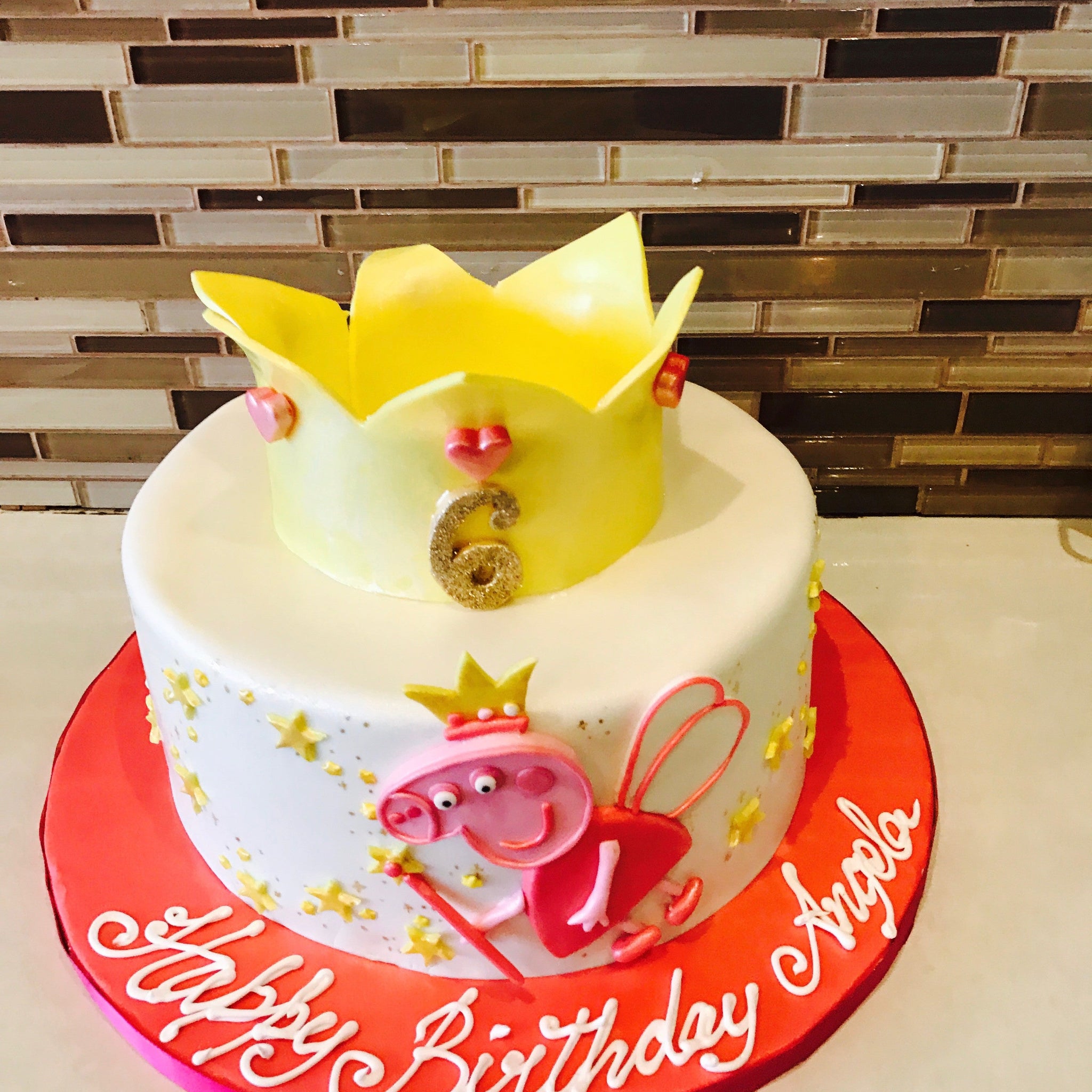 Peppa Pig Fondant Cake