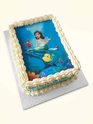 Custom Little Mermaid Caricature Sheet Cake