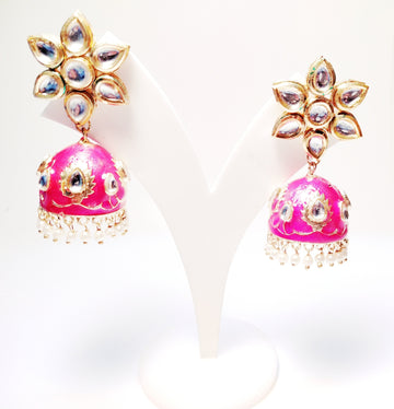 Pink Jhumkas