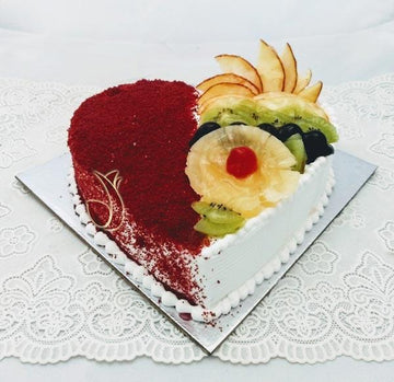 Red Velvet Cake Mixed Fruit Cake