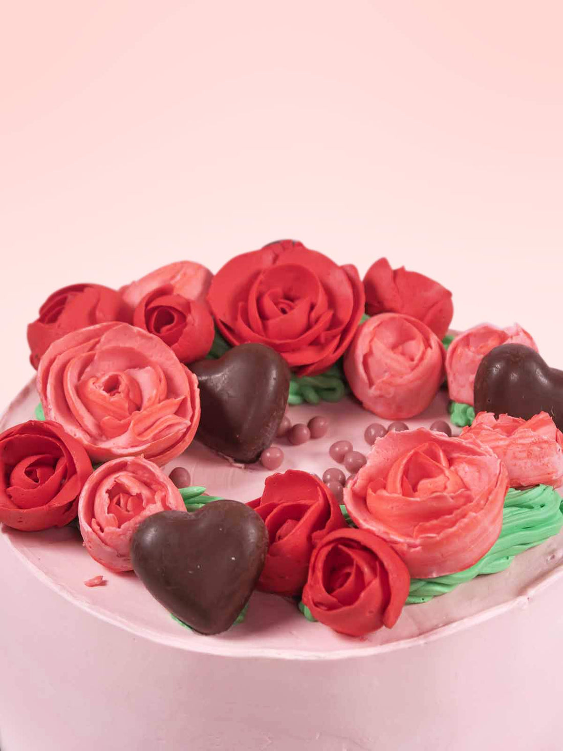 Roses and Chocolates Valentine's Cake