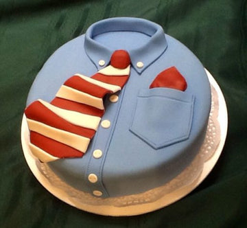 Dude In Shirt And Tie Theme Cake