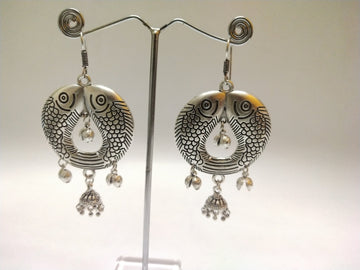 Silver Jhumka Style Earrings