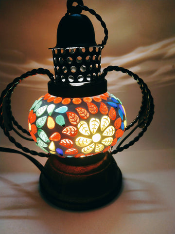 Small Mosaic Glass Lantern