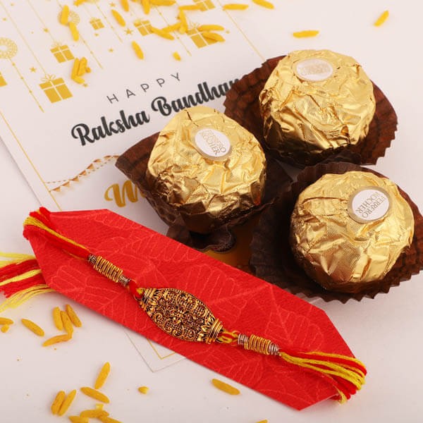 Sophisticated Rakhi N Ferrerorocher Combo