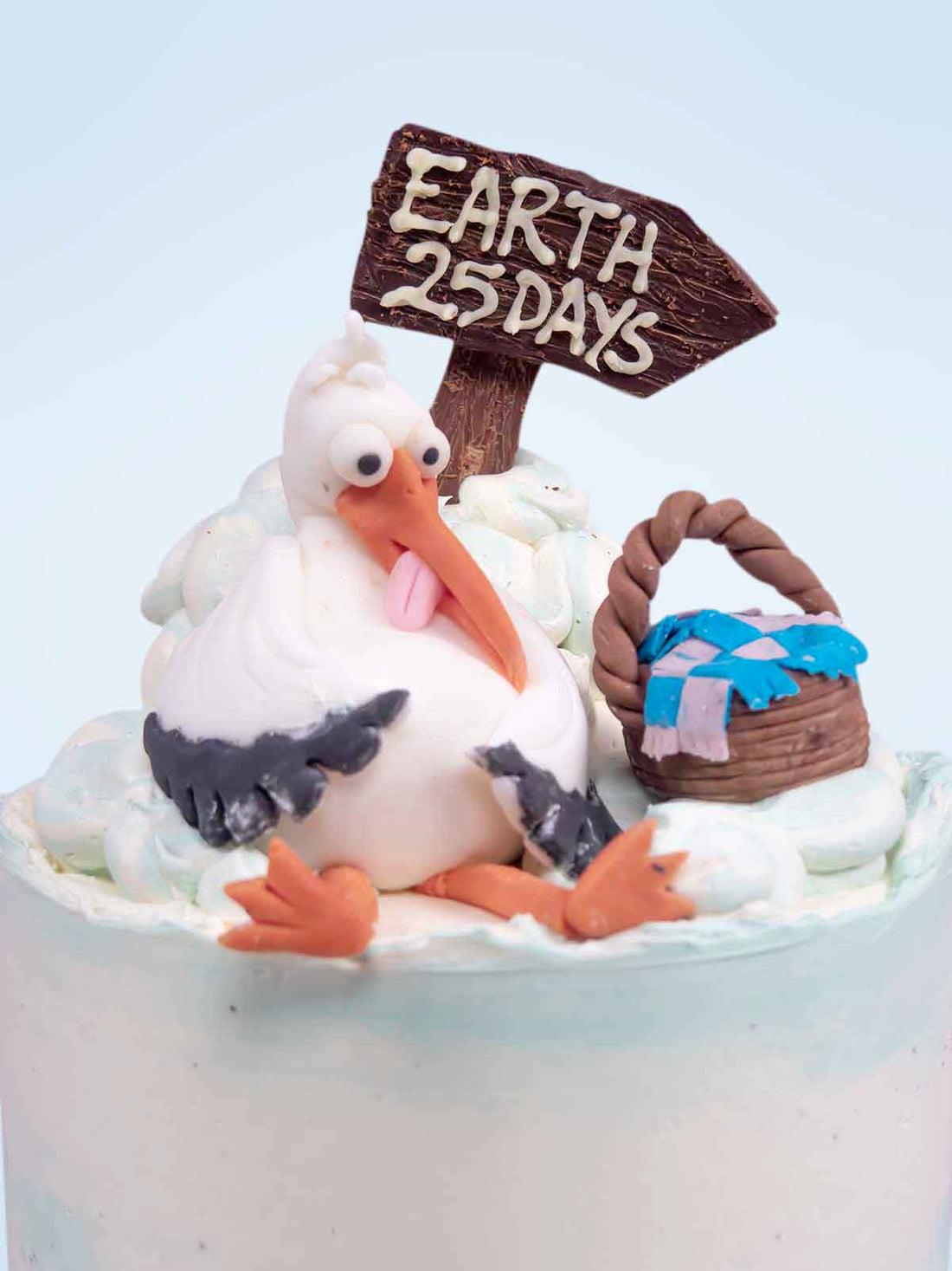 Stork Baby Shower Cake