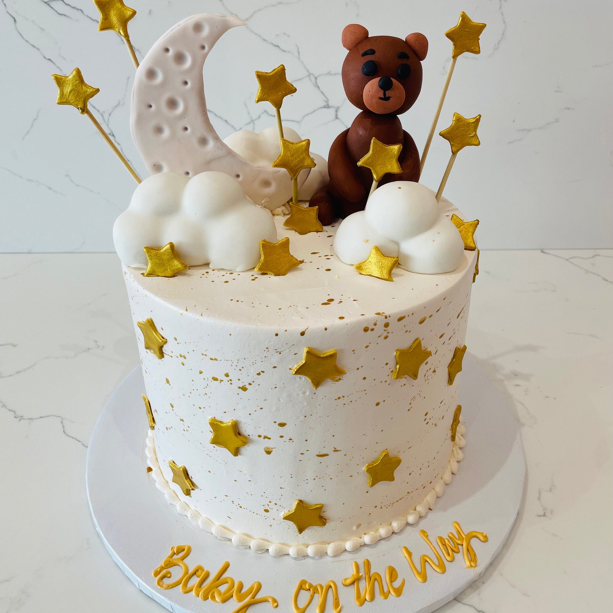BEAR, MOON & STARS THEME CAKE