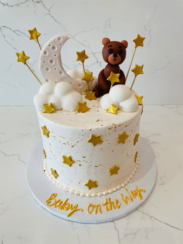 BEAR, MOON & STARS THEME CAKE