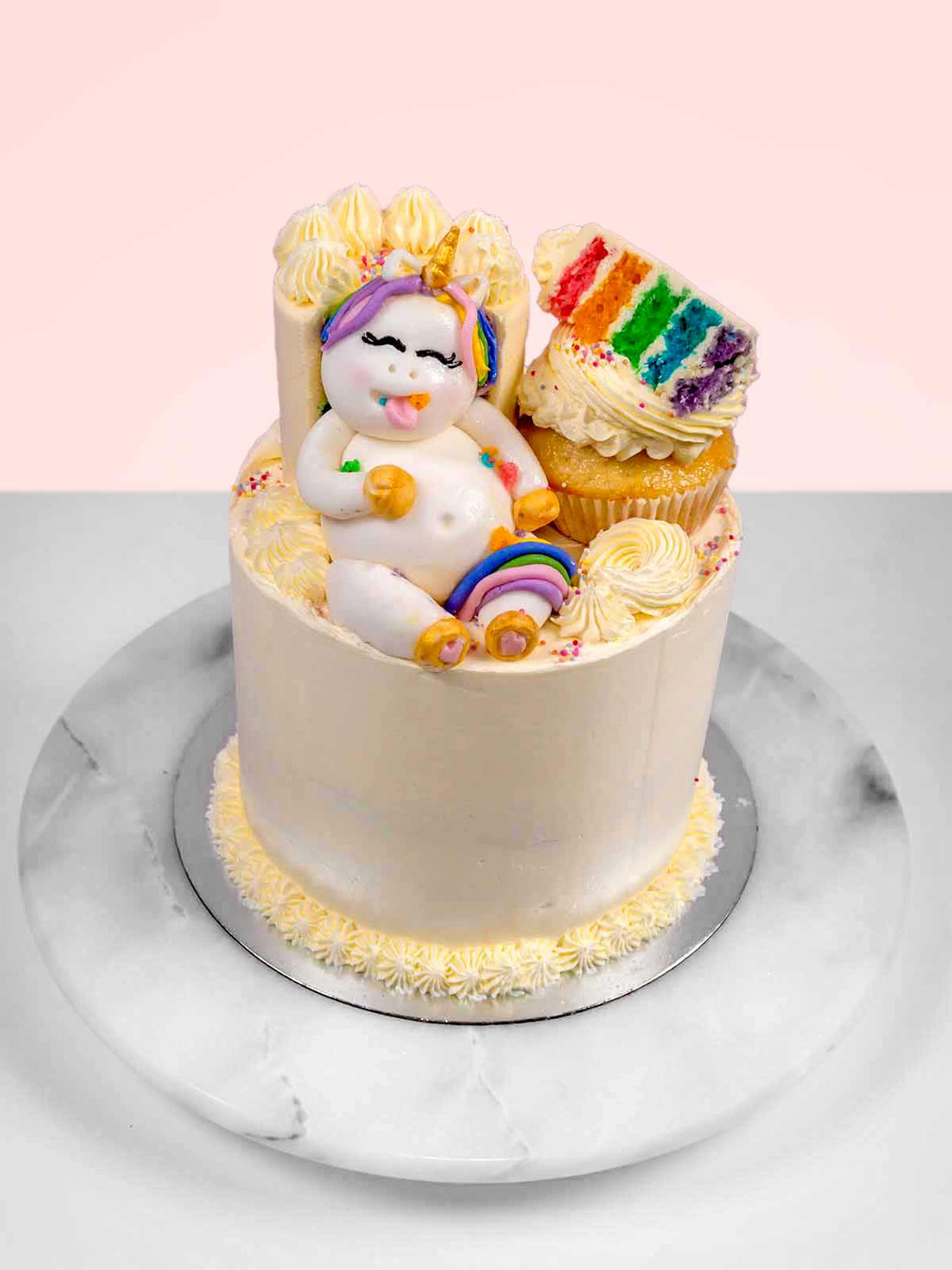 Meta Unicorn Rainbow Cake