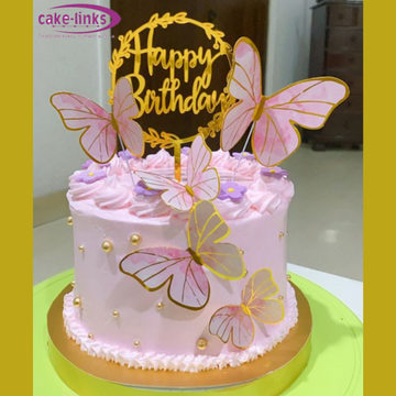 Pink Butterfly Cake