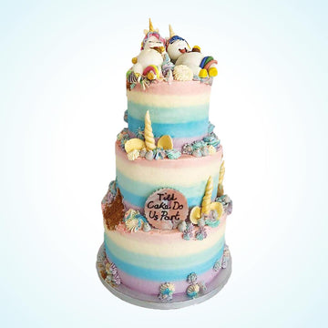 Vegan Fat Unicorns Wedding Cake