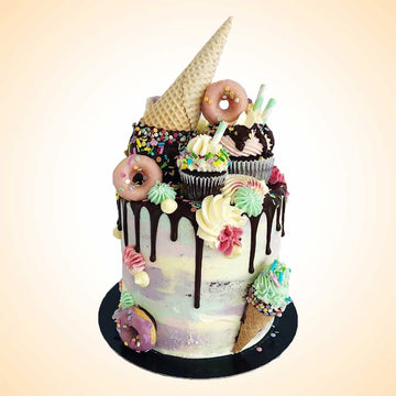 Vegan Ice Cream Drip Cake
