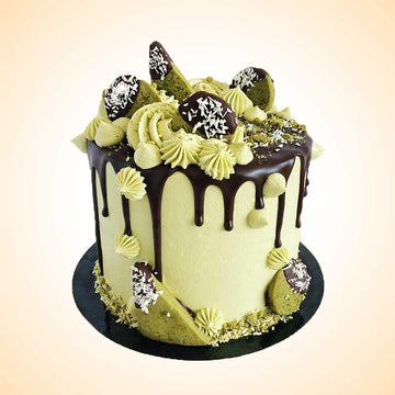 Vegan Matcha Coconut Drip Cake