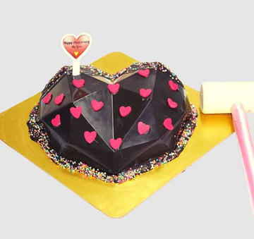 With Heart Chocolaty Pinata Cake