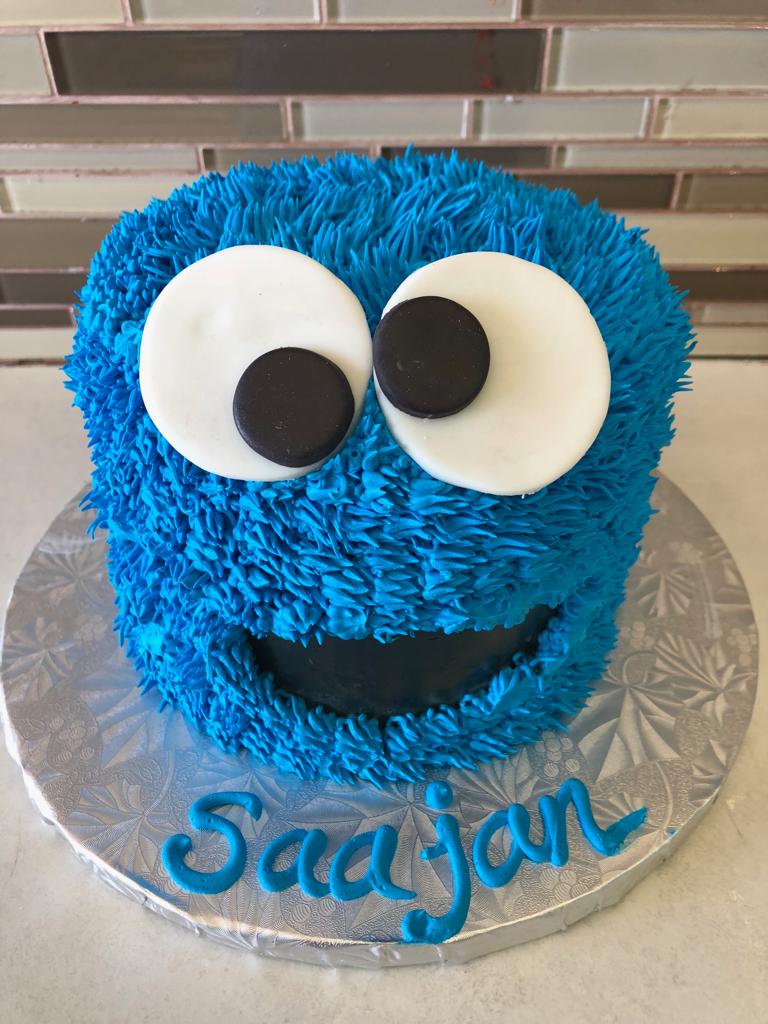 Cookie Monster Smash Cake