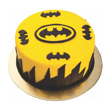 Yellow Black Batman Theme Cake