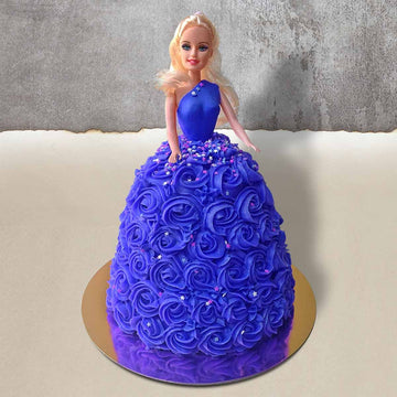 Blue Big Doll Theme Cake