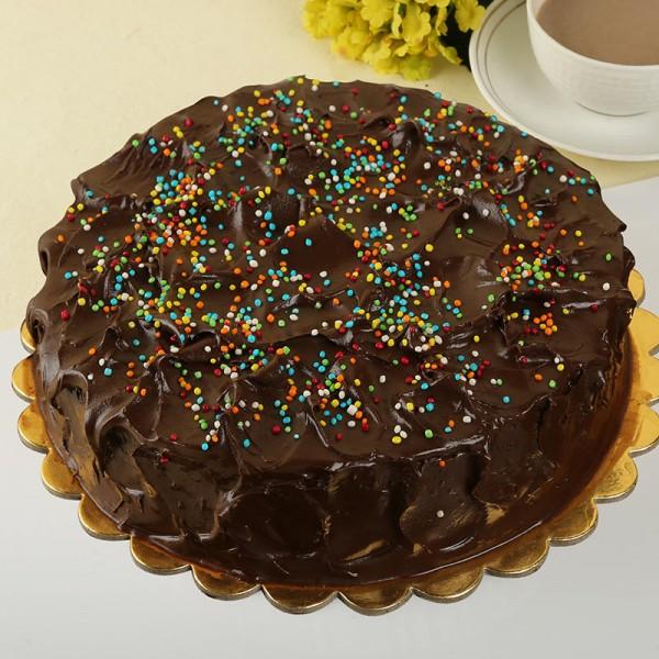 Choco Fudge Rainbow Cake