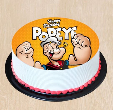 Strong Popeye Photo Cake