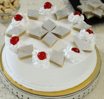 Granparents Day Special Kaju Katli Cake