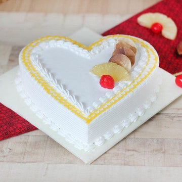 Delicious Pineapple Heart Cake