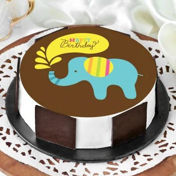 Kids Special Elephant Photo Cake