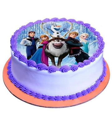 Frozen Elsa Team Photo Cake