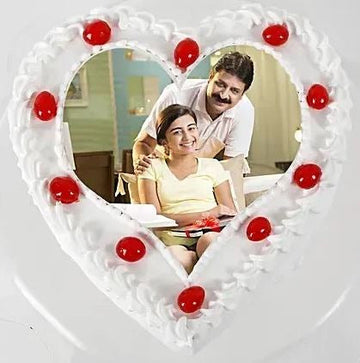 Love Attachent Photo Cake For Couple