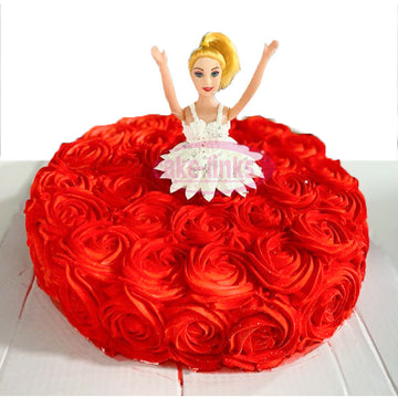 Rose Land DOLL CAKE